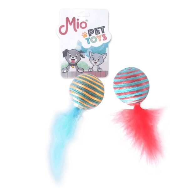 Cat Toys-Balls with feather-KO107