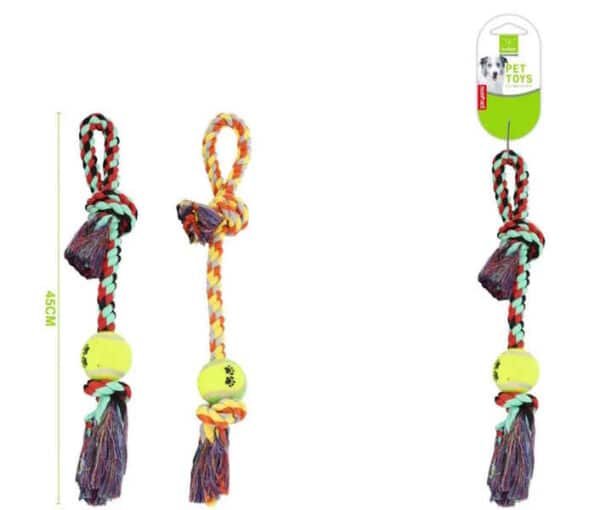 Dog Toy Rope & Dental Floss with Ball - Image 3
