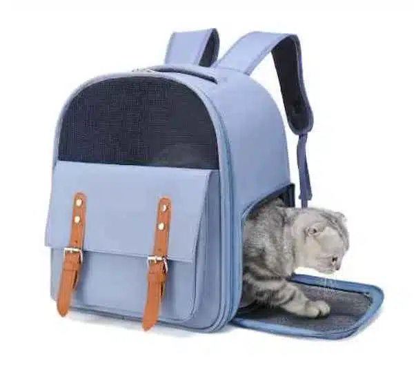 Denim Katzentransportrucksack – Bild 2