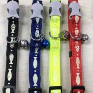Fish Print Cat Collar